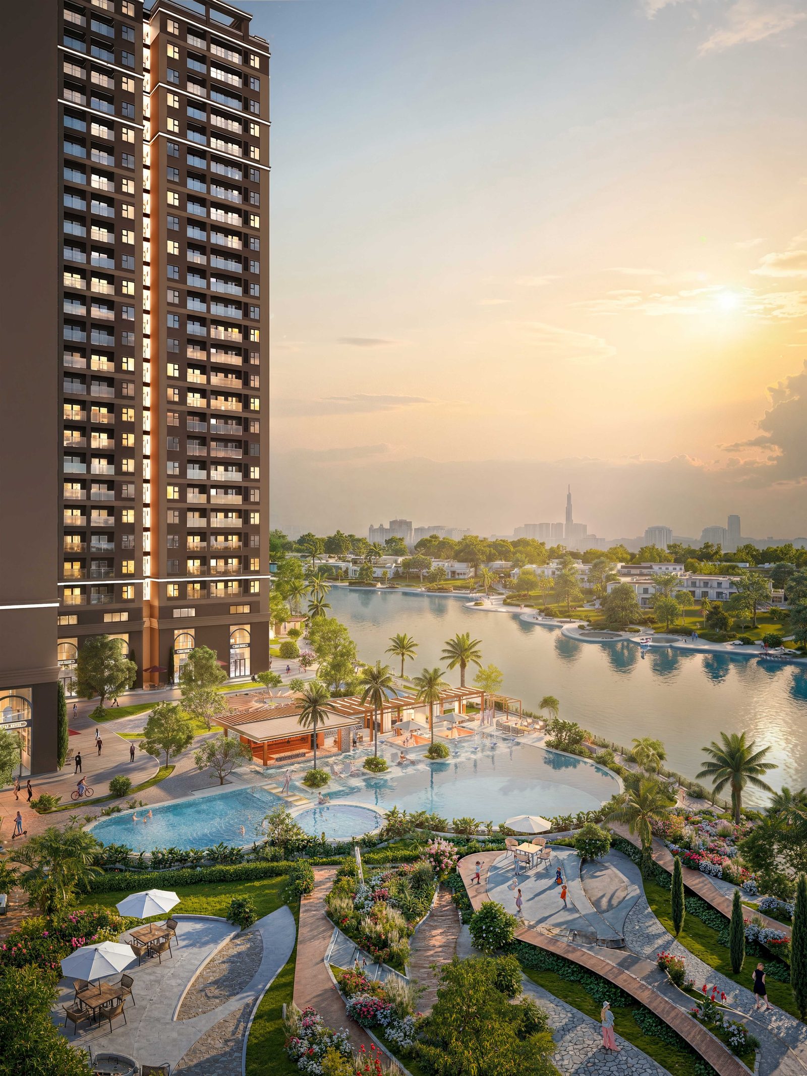 View sông Sài Gòn và Landmark 81 từ Khải Hoàn Prime
